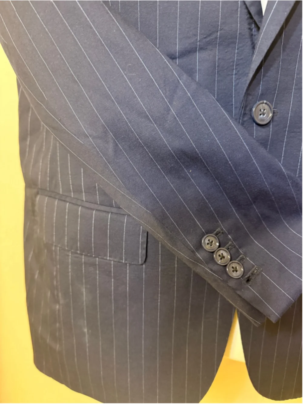 Men's Glen's Loro Piana Fabric Pinstripe Blazer Navy White